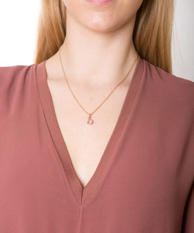 Rose Gold Sparkly Horseshoe  Pendant