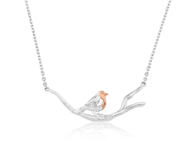 Robin On Branch Necklace