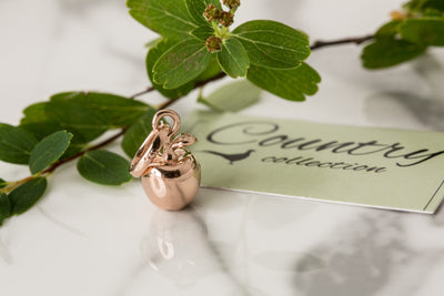 Rose Gold Apple Charm