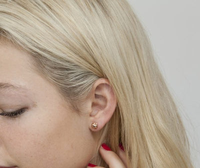 Rose Gold Apple Studs