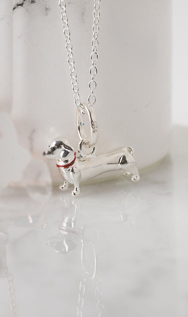 Silver Dachshund Pendant