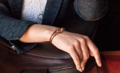 Rose Gold Snaffle Wrap Bracelet