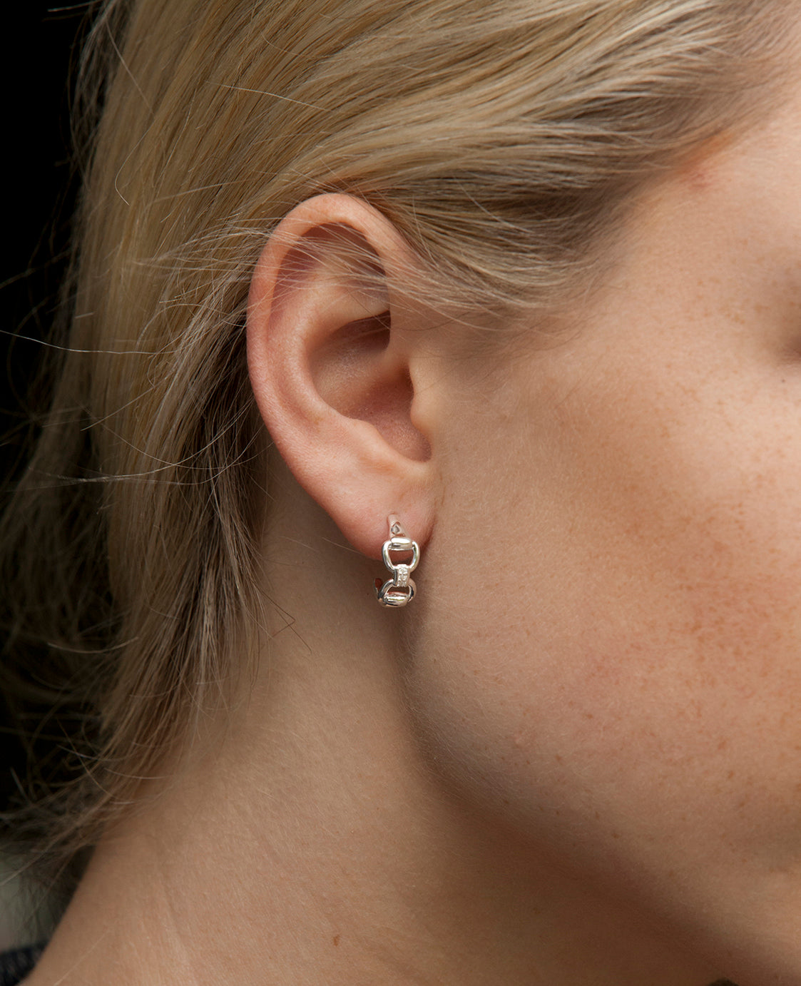 Silver Snaffle Bit Earrings
