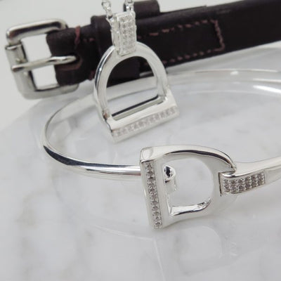 Sparkly Stirrup Bangle
