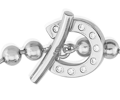 Silver T-Bar Horseshoe Bracelet