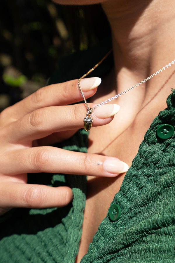 Gold Little Acorn Necklace