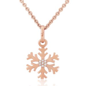 rose gold snowflake pendant