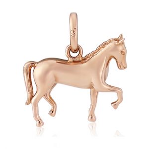 Rose Gold Dressage Horse Charm